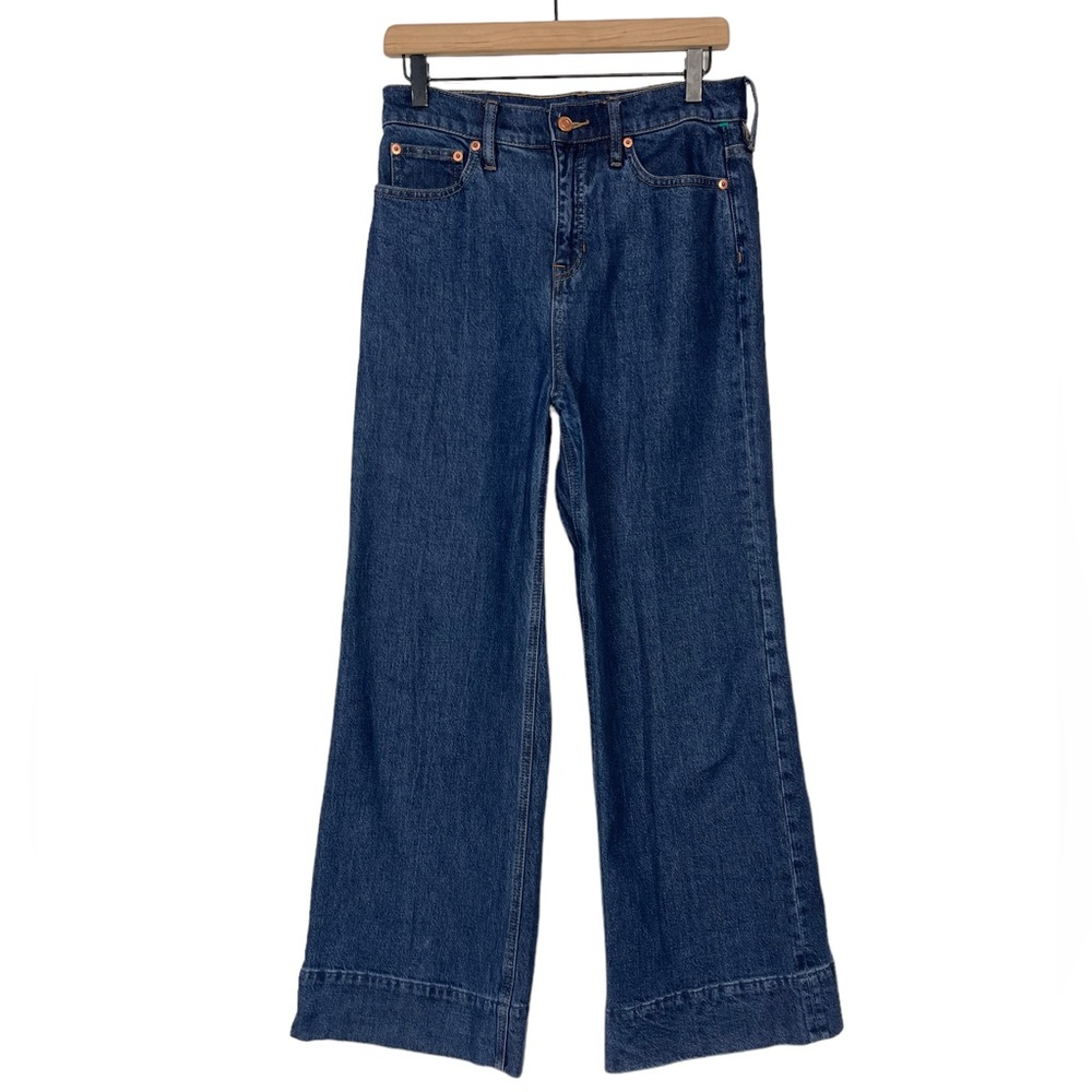 SOLD J. Crew Petite Wide Leg Denim Trouser Jean BP481 28P 28 High Rise y2k - Picture 3 of 15